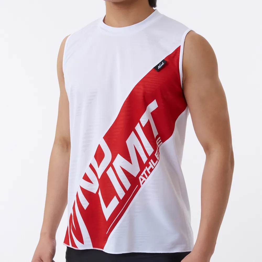 Jacquard スリーブレステックシャツ