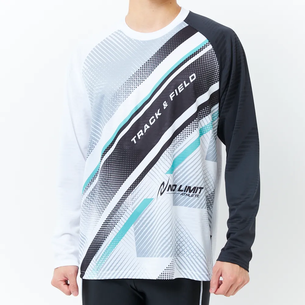 グラフィックジャカードロングスリーブシャツ