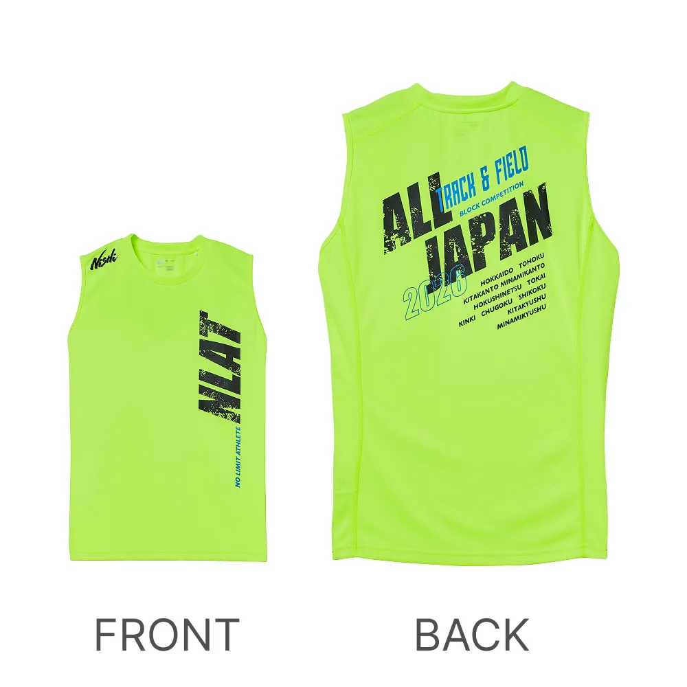 記念スリーブレステックシャツ ネオンイエロー